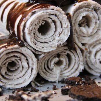 FrozLab - a stack of rolled up cookies and chocolate - Ice Cream & Frozen Yogurt Near Me - Braintree, Massachusetts