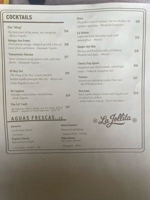 Menu photo 1 La Jollita La Jolla, CA Menu photo 1 La Jollita La Jolla, CA