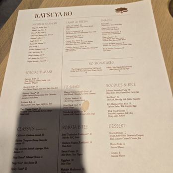 Katsuya Ko - Menu - March 2026 - Japanese Near Me - San Diego, California Katsuya Ko - Menu - March 2026 - Japanese Near Me - San Diego, California