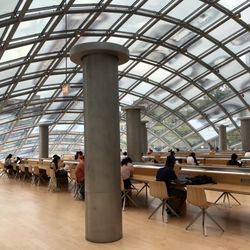 Joseph Regenstein Library - Piped in white noise would likely drown out the music leaking from my ear buds!