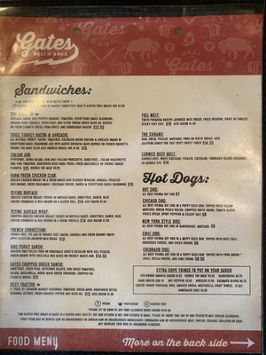 Menu photo 1 Gates Deli & Grog Denver, CO Menu photo 1 Gates Deli & Grog Denver, CO