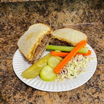 Backstreet - Yummy roast beef sandwich, fresh veggies, pickled cucumber & my fave...the coleslaw! - Sandwiches Near Me - Riverside, California