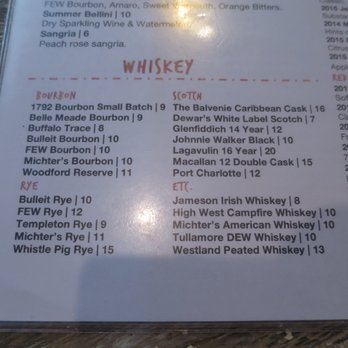 Peckish Pig - Whiskey menu, circa Oct 2017 - Breakfast & Brunch Near Me - Evanston, Illinois Peckish Pig - Whiskey menu, circa Oct 2017 - Breakfast & Brunch Near Me - Evanston, Illinois