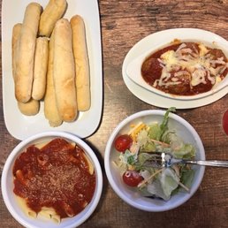 a variety of food on a table