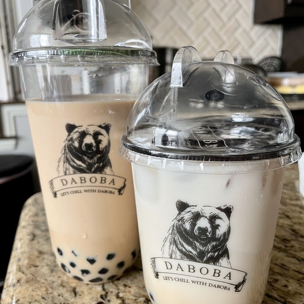 Classic pearl milk tea and roasted brown sugar pearl milk with cheese foam! Classic pearl milk tea and roasted brown sugar pearl milk with cheese foam!