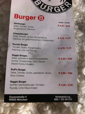 Menu photo 6 Imbiss RUFF'S BURGER Munich, BY Menu photo 6 Imbiss RUFF'S BURGER Munich, BY