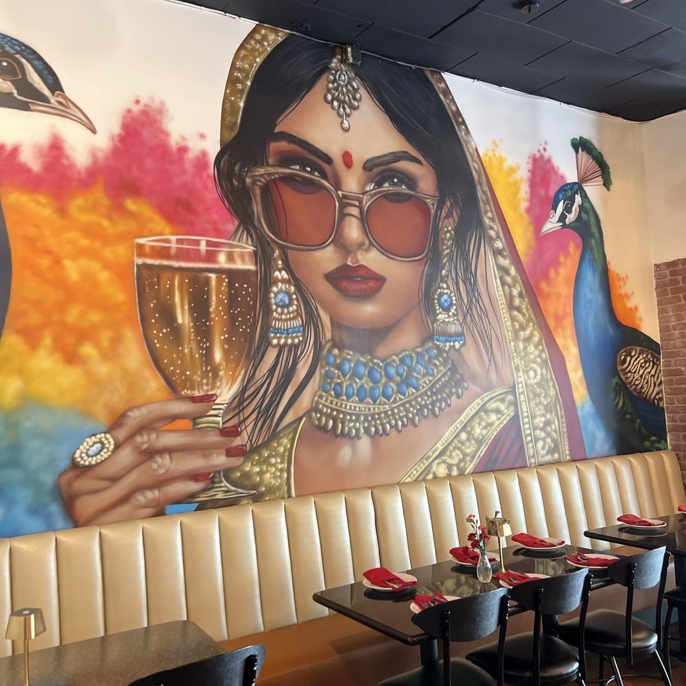 All India Cafe - Mural seating area - Indian Near Me - Arcadia, California