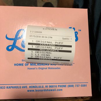 Leonard's Bakery - Our order - Bakeries Near Me - Honolulu, Hawaii Leonard's Bakery - Our order - Bakeries Near Me - Honolulu, Hawaii