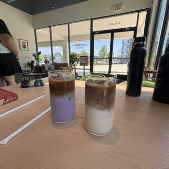 Postern Coffee - Coconuts Ube Iced Latte and Hi-Five Iced Latte - Coffee & Tea Near Me - Doraville, Georgia