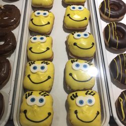 Krispy Kreme - Sponge Bob donuts...I forget what they were filled with, but really cute.