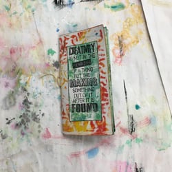 Everything Scrapbook & Stamps - One of the projects made in gelli printing! My favorite class here.