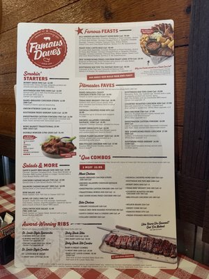 Menu photo 3 Famous Dave's Bar-B-Que Westland, MI Menu photo 3 Famous Dave's Bar-B-Que Westland, MI