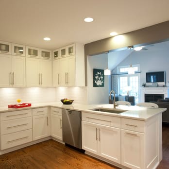 CR Cabinetry - a kitchen with white cabinets and wood floors - General Contractors Near Me - Schaumburg, Illinois CR Cabinetry - a kitchen with white cabinets and wood floors - General Contractors Near Me - Schaumburg, Illinois