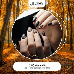A-Nails - Fall leaves inspire stunning designs in rich seasonal colors. Bring autumn to your hands.  Reserve now