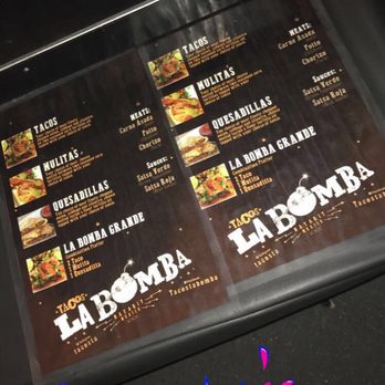 Tacos La Bomba - the menu for valentine's day - Street Vendors Near Me - Norwalk, California Tacos La Bomba - the menu for valentine's day - Street Vendors Near Me - Norwalk, California
