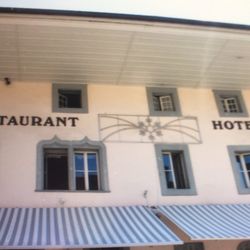 Hostellerie Saint Georges Gruyères - Most noticeable sign from the street for the restaurant with the worst service ever.