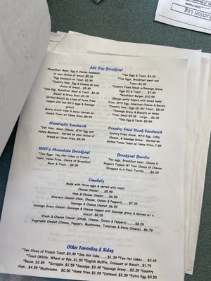 Menu photo 5 Mom's Centreville One Stop Bedford, PA