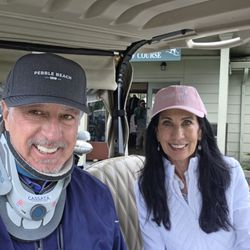 Spyglass Hill Golf Course - ROSARIO S. CASSATA AND CAROLYN AT SPYGLASS HILL GOLF COURSE AT PEBBLE BEACH CALIFORNIA.