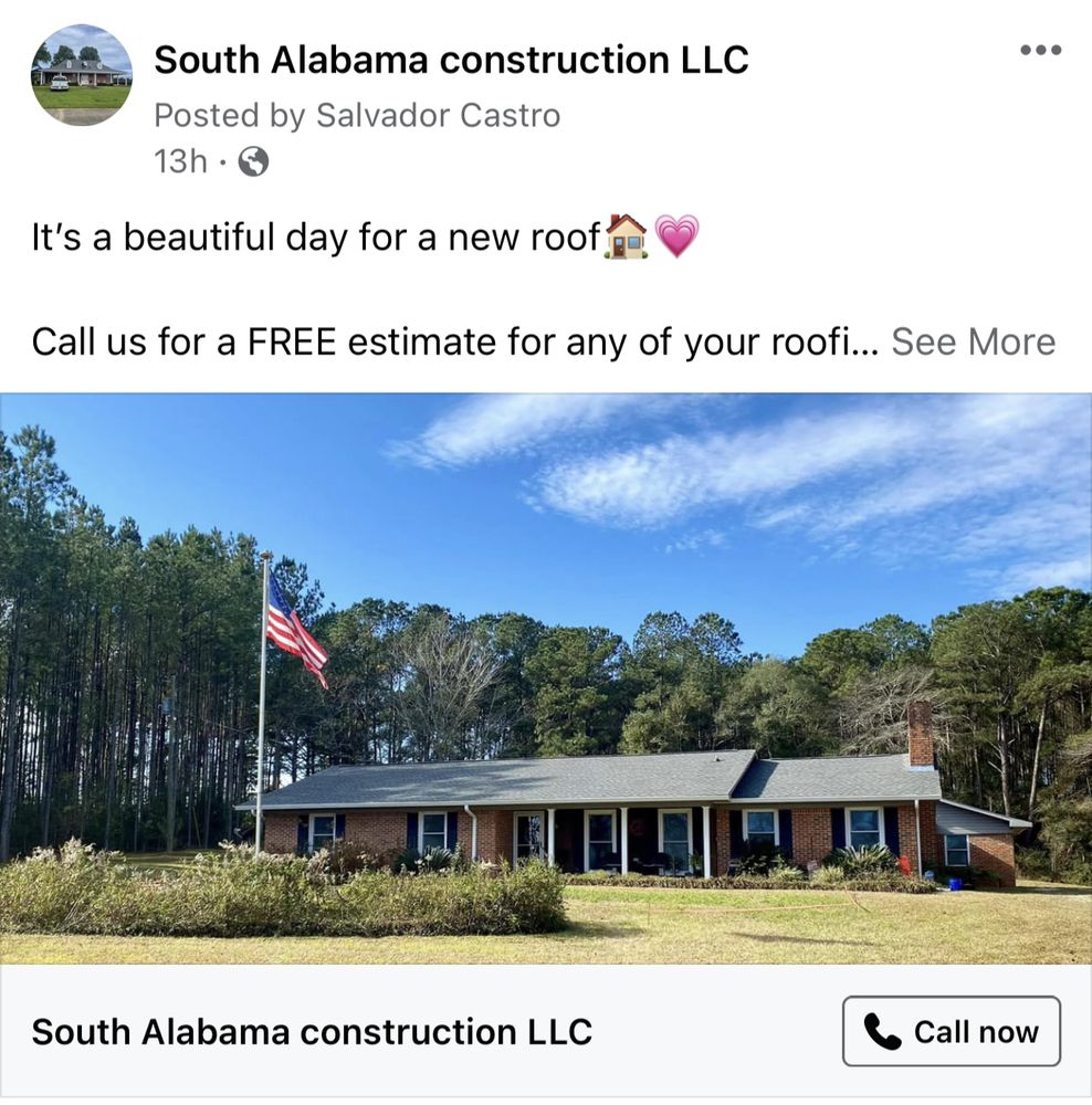 Slide of South Alabama Construction