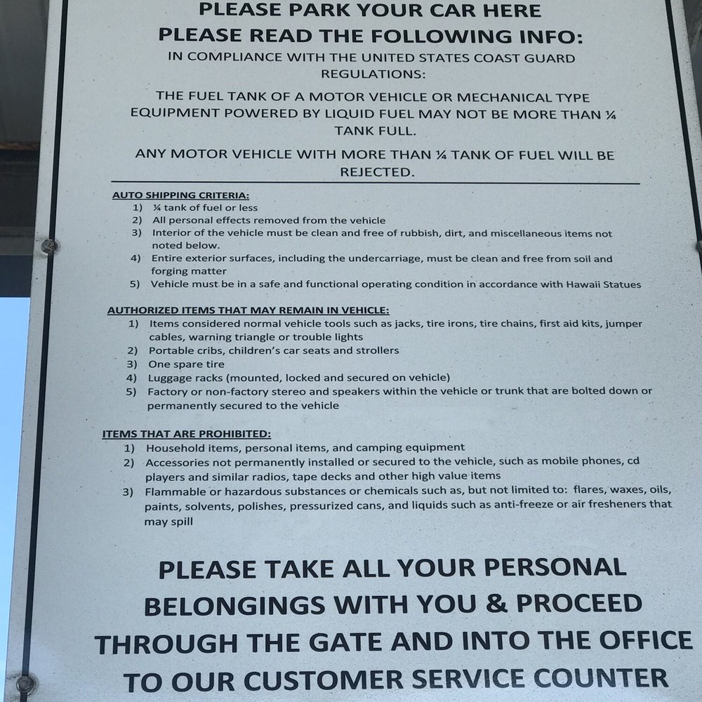 Matson - Guidelines for shipping cars - Shipping Centers Near Me - Honolulu, Hawaii Matson - Guidelines for shipping cars - Shipping Centers Near Me - Honolulu, Hawaii