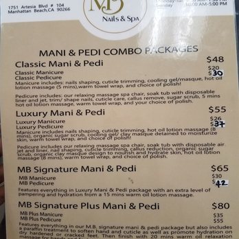 MB Nails & Spa - Costs for Mani/Pedi - Nail Salons Near Me - Manhattan Beach, California MB Nails & Spa - Costs for Mani/Pedi - Nail Salons Near Me - Manhattan Beach, California