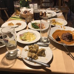 Gaststätte Kreuzeder - Aftermath of too much food. Beef Potato salad Dumpling Lots of sausage Green salad
