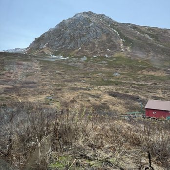 Hatcher Pass Lodge - Outside view from lower deck Oct 10, 2025 - Vacation Rentals Near Me - Palmer, Alaska