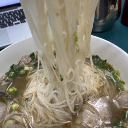 Pho "3" W lean flank and meatball Pho "3" W lean flank and meatball