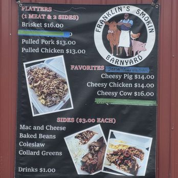 Franklins Smokin Barnyard - Menu - Food Trucks Near Me - Winchester, Virginia
