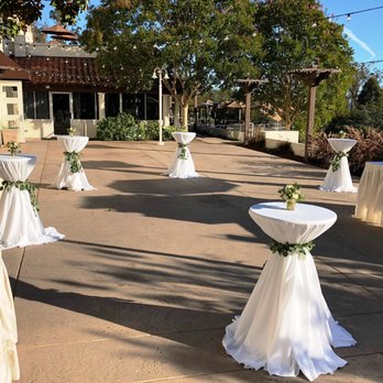 Eventscapes - Cocktail tables with eucalyptus greenery to tie. - Party & Event Planning Near Me - Royal Oaks, California