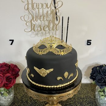 I Canita Cake - a black and gold birthday cake - Bakeries Near Me - Roswell, Georgia I Canita Cake - a black and gold birthday cake - Bakeries Near Me - Roswell, Georgia