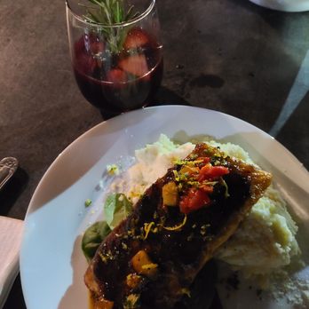 Water for Chocolate - Chipotle honey salmon with a sangria - Breakfast & Brunch Near Me - Baltimore, Maryland