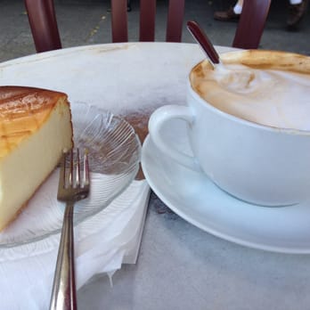 Caffe Greco - This is my cappuccino and ricotta cheese cake! Great! :) - Coffee & Tea Near Me - San Francisco, California