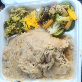 Trucker's Cafe - Smothered pork chops. That graaaaavy tho. - Soul Food Near Me - Richardson, Texas Trucker's Cafe - Smothered pork chops. That graaaaavy tho. - Soul Food Near Me - Richardson, Texas