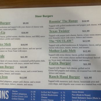 Steerburger Grill & Grub - Menu - Food Trucks Near Me - Rockport, Texas Steerburger Grill & Grub - Menu - Food Trucks Near Me - Rockport, Texas