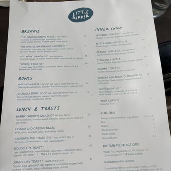 Little Ripper - Menu 5/2026 - Coffee & Tea Near Me - Los Angeles, California Little Ripper - Menu 5/2026 - Coffee & Tea Near Me - Los Angeles, California