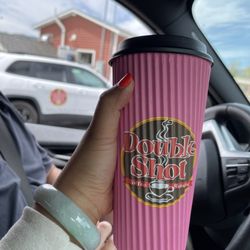 Double Shot Coffee Drive Thru - Massive XXL 24oz cappuccino- had to order because I've never seen this size hehe