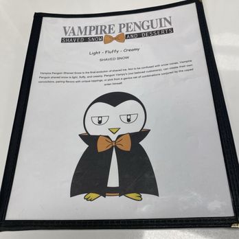 Vampire Penguin - Menu front page - Desserts Near Me - Seminole, Florida Vampire Penguin - Menu front page - Desserts Near Me - Seminole, Florida