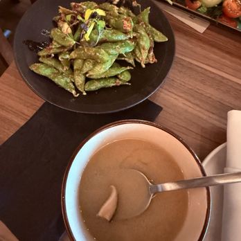 OkuNori - Chili crunch edamame & Umami Miso soup - Asian Fusion Near Me - Redlands, California OkuNori - Chili crunch edamame & Umami Miso soup - Asian Fusion Near Me - Redlands, California