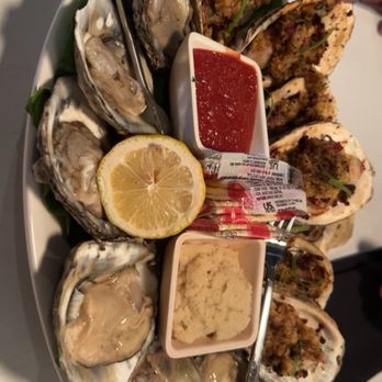Baker Street Steakhouse - 1/2 raw oysters 1/2 crab stuffed oysters - Steakhouses Near Me - Fort Wayne, Indiana Baker Street Steakhouse - 1/2 raw oysters 1/2 crab stuffed oysters - Steakhouses Near Me - Fort Wayne, Indiana