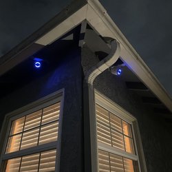 VisionMedia TV Installation - The blue lights are part of the 4K camera system. You can change the colors on them.