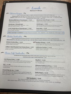 Menu photo 1 Steve's Cafe Helena, MT Menu photo 1 Steve's Cafe Helena, MT