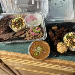 Every thing we got and fantastic pork belly burnt ends