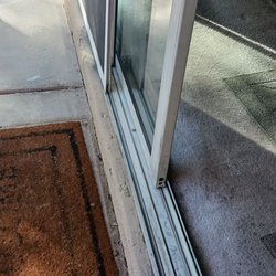 Las Vegas Sliding Door Repair - The tracking and door after repair.
