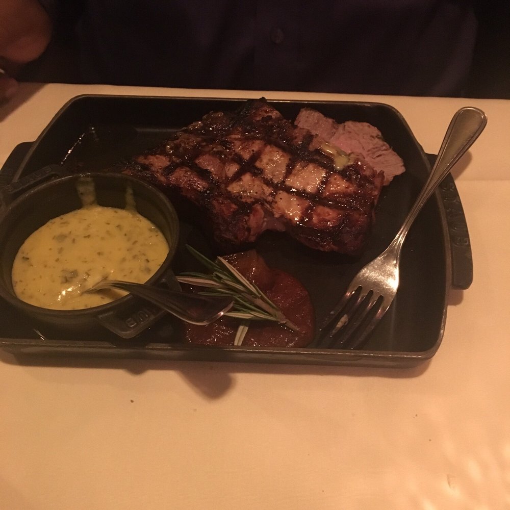 Dawson's - Utterly amazing pork chop! Béarnaise sauce on the side was ok. Chimichurri was great! - Steakhouses Near Me - Sacramento, California Dawson's - Utterly amazing pork chop! Béarnaise sauce on the side was ok. Chimichurri was great! - Steakhouses Near Me - Sacramento, California
