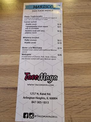 Menu photo 3 Taco Maya Arlington Heights, IL