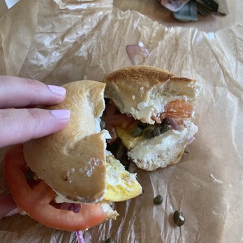Moe's Broadway Bagel - This was almost THIRTEEN DOLLARS $13 and hardly any salmon - Sandwiches Near Me - Louisville, Colorado