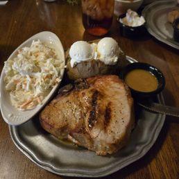 2" Pork Chop, Baked Potato and slaw