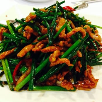 Golden Sand Harbor - Stir-fried chives with pork. - Dim Sum Near Me - Dublin, California Golden Sand Harbor - Stir-fried chives with pork. - Dim Sum Near Me - Dublin, California
