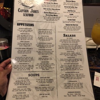 Captain James Landing - Front of Menu - Seafood Near Me - Baltimore, Maryland Captain James Landing - Front of Menu - Seafood Near Me - Baltimore, Maryland